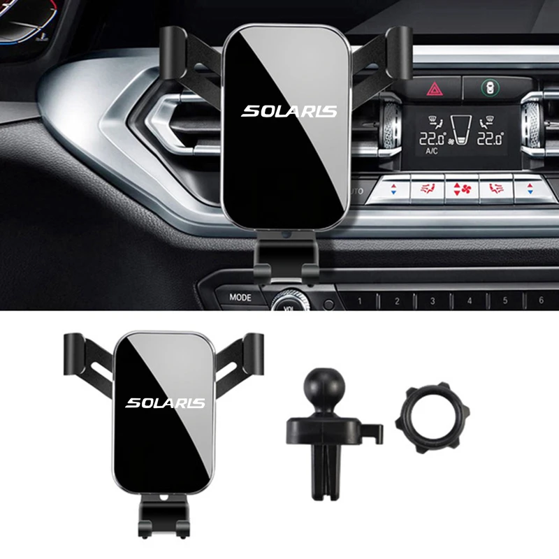 

Universal Cellphone Holder Car Air Outlet Mount Clip for ABS Mount Phone Support For Hyundai SOLARIS 2019 2017 2012