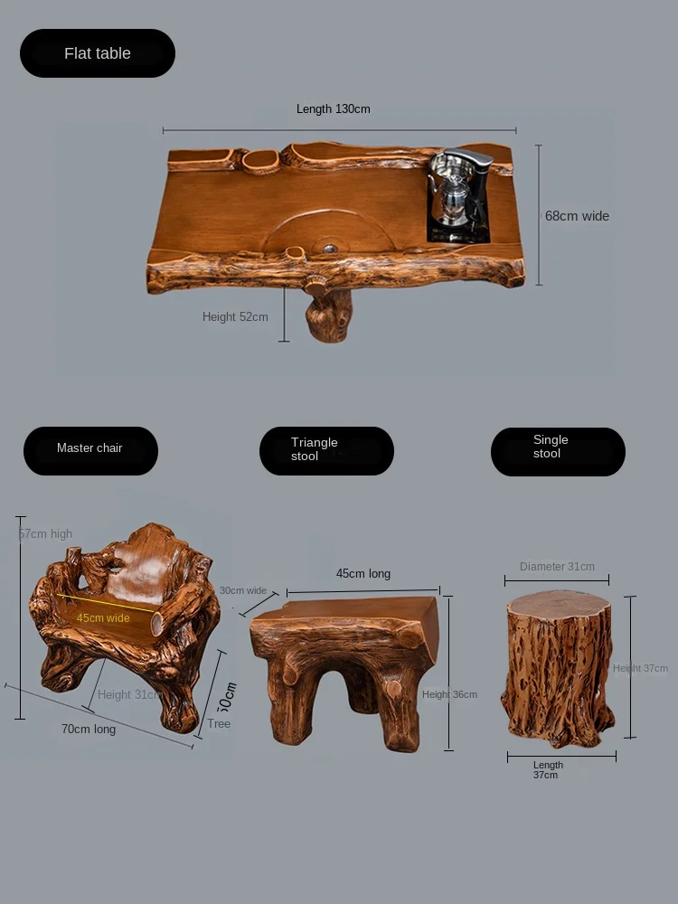 Tea Table and Chair Combination  Set Integrated Kung Fu  Making Platform, Home Balcony, Small House, Simple  Table