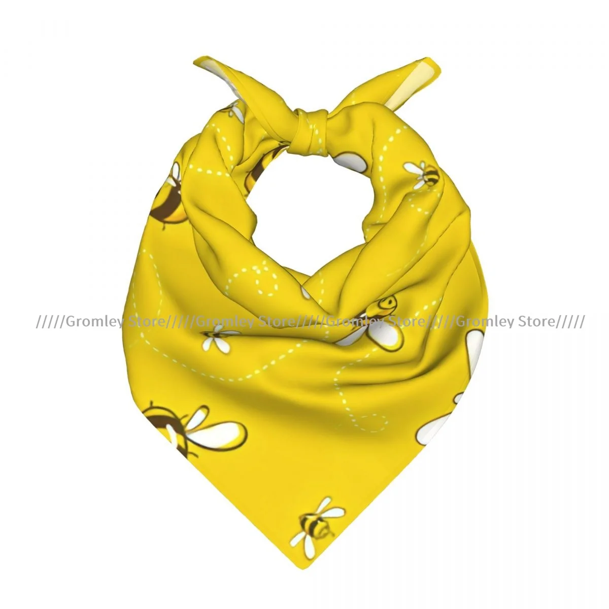Square Scarf Women Cute Flying Bees Illustration Bandana Headscarf