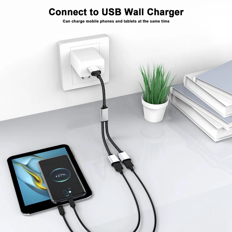 USB To USB 2.0 Triple USB Port HUB OTG Adapter Cable Hab Data Charging Convertor USB Extension Splitter