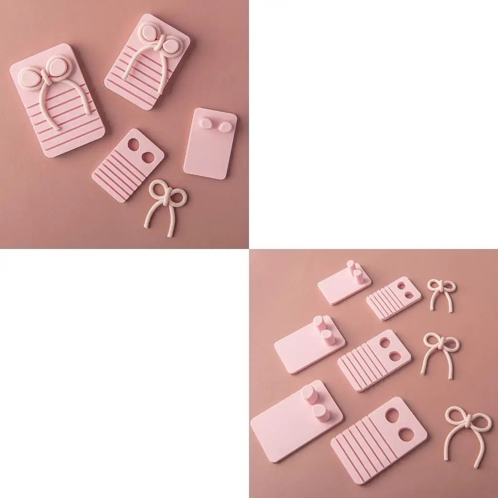 

PLA Clay Jewelry Making Tool Featuring Flexible Bowknot Mould and Curved Line Guide for Custom Pendant Designs