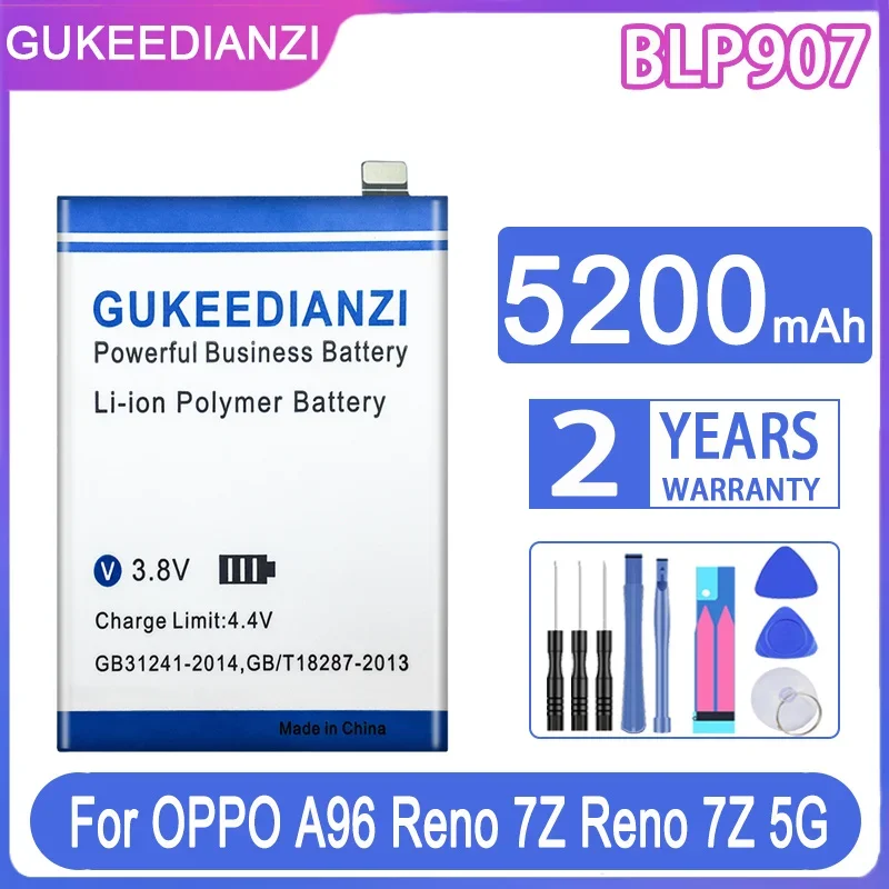 

Запасная батарея GUKEEDIANZI BLP907 5200 мАч для OPPO A96 Reno 7Z 8Z 5G/7 8 4G