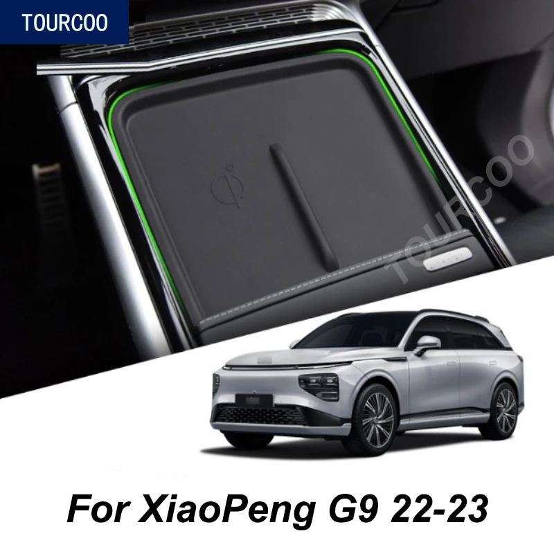 

Для центральной консоли Xpeng XiaoPeng G9 2022 2023, силиконовый коврик для беспроводной зарядки, Противоскользящий коврик, модифицированные аксессуары для интерьера