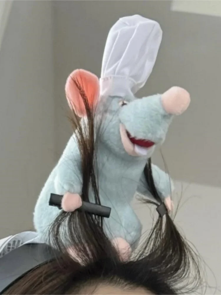1 Stück „Mouse King“-Haarband: Ein niedliches, plüschiges Haaraccessoire mit einem Mäusegesicht, erhältlich in verschiedenen Farben, ideal für Partys. – Detail 1