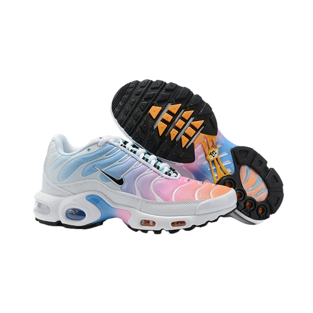 

Nike Air Max Plus повседневные легкие дышащие противоскользящие износостойкие спортивные кроссовки из ткани женские белые синие 605112-115