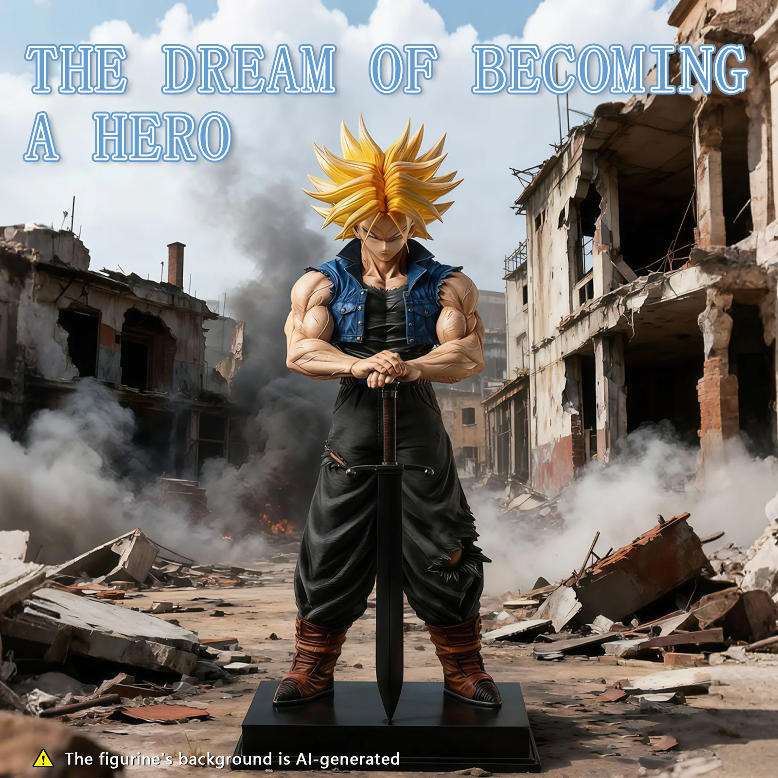25cm/9.84in Anime Dragon Ball Z Figure Trunks Action Figures Pvc Statue Collection Model Toys for Gifts