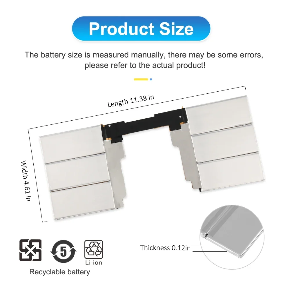 ETESBAY G3HTA049H For Microsoft Surface Book 2nd Gen 13.5" 1835 G3HTA050H 11.36V 59.4Wh 5218mAh Laptop Battery - Image 4