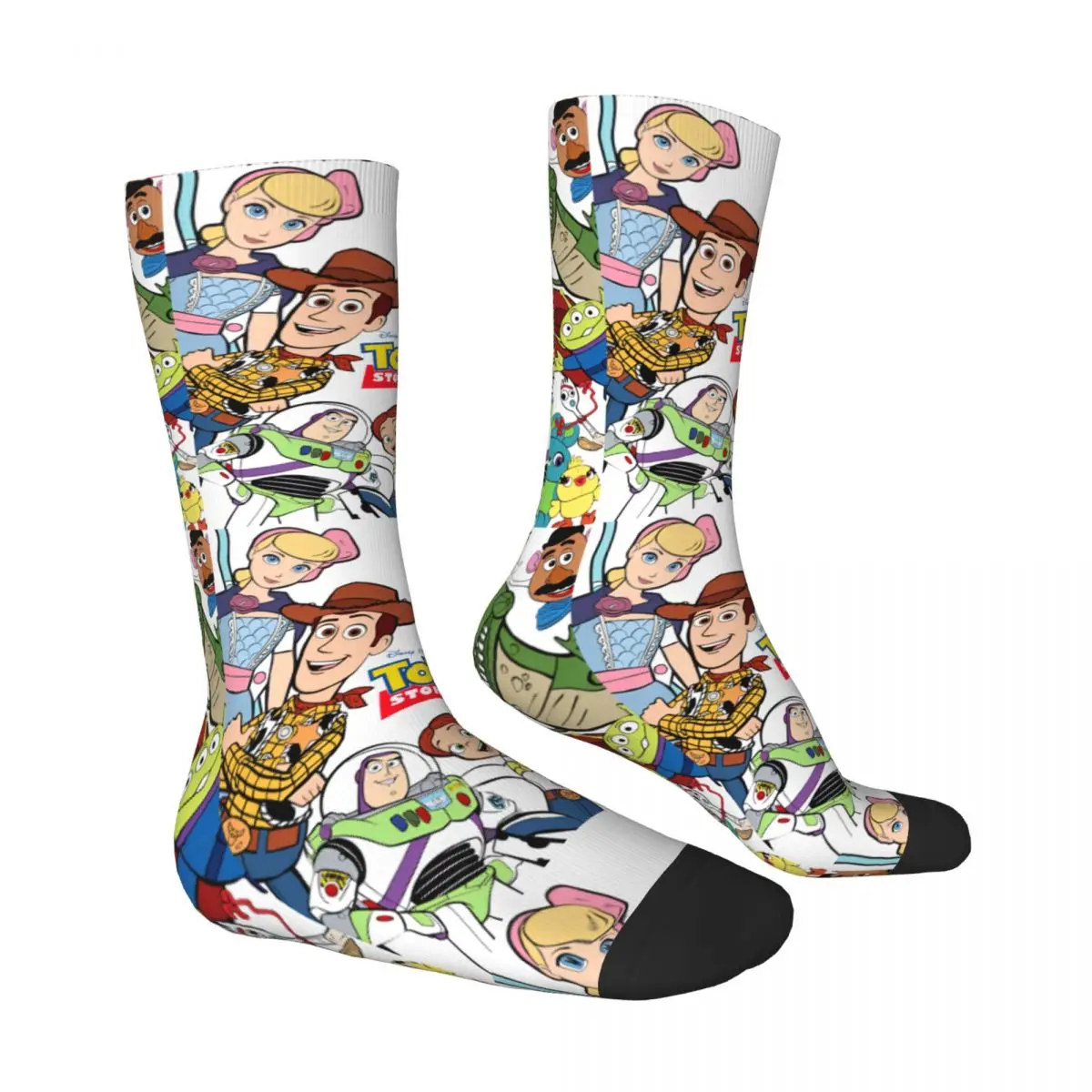 Pixar panel Toy Story kaus kaki musim gugur Buzz Lightyear stoking Harajuku pria dewasa kaus kaki berkualitas pola bersepeda kaus kaki anti selip