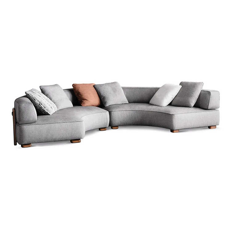 #French Modern Simple Style Fabric Wooden Frame Creative Sofa Combination Hotel Villa Reception Hall Art Room Modular Sofa