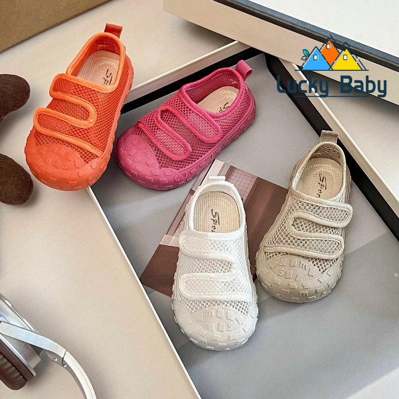 Popular Kids Summer Breathable Mesh Girl Sneakers Toddlers Daily Flat School Walking Running Sports Shoes Children's Sandals