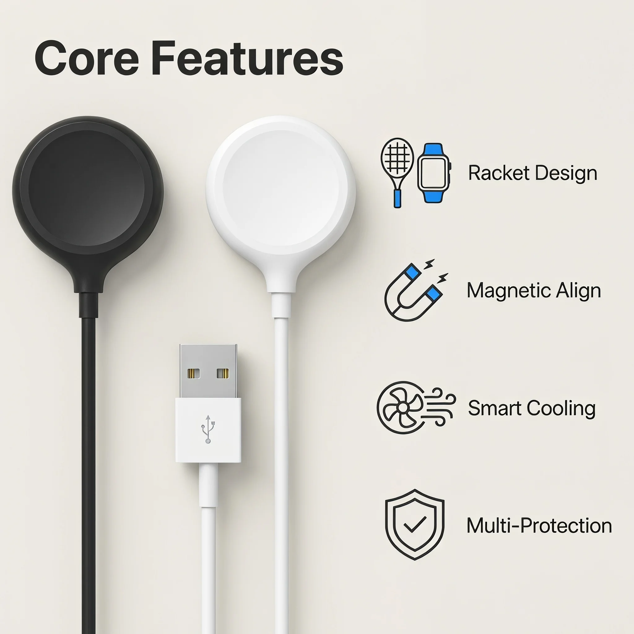 Portable Ball-shaped Magnetic Wireless Charger for Apple Watch 1-11 Series New And Compatible On-the-go Charging Solution