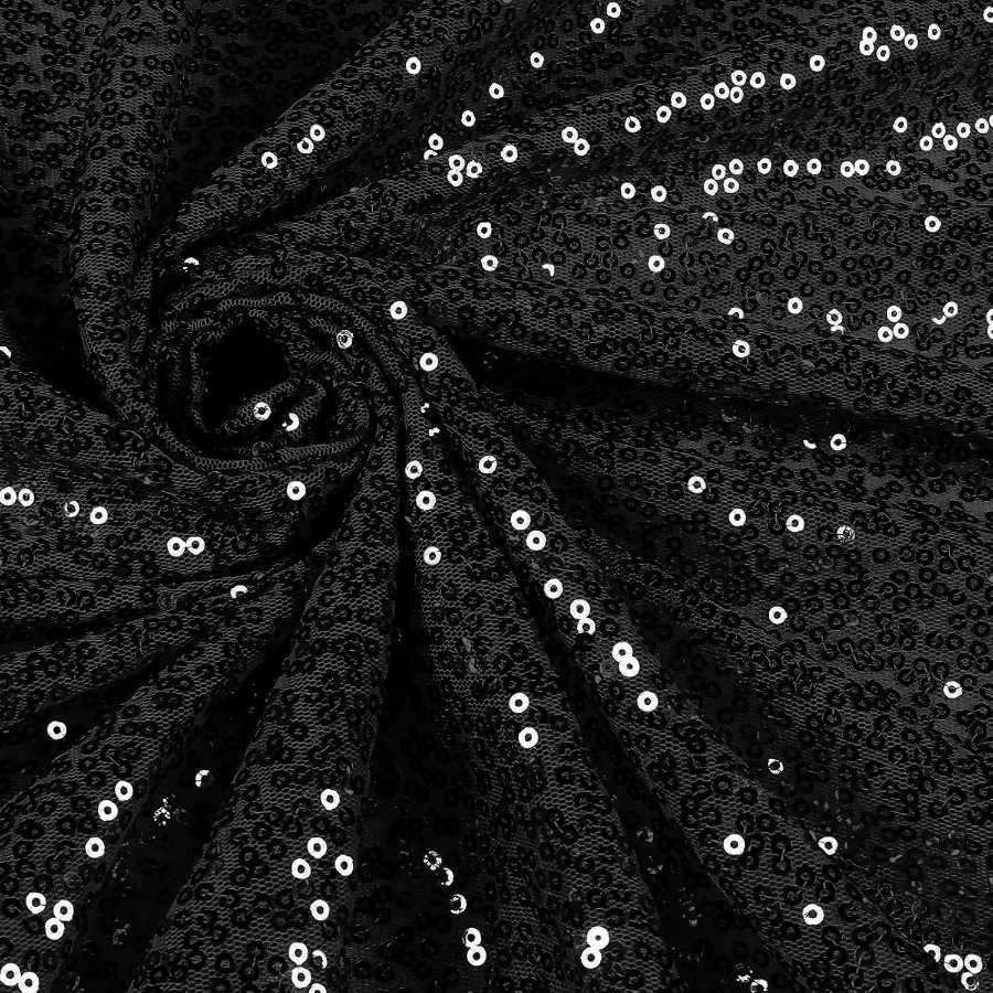

1 ярд, черная ткань с блестками, блестящая ткань, блестящая сетчатая ткань русалки для шитья свадебного платья, скатерть, украшение для вечеринки