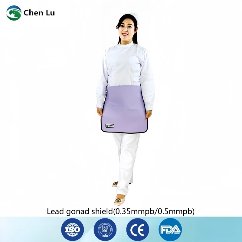 X-ray gamma ray protective 0.35/0.5mmpb square lead half apron radioactive laboratory medical radiation protection square scarf