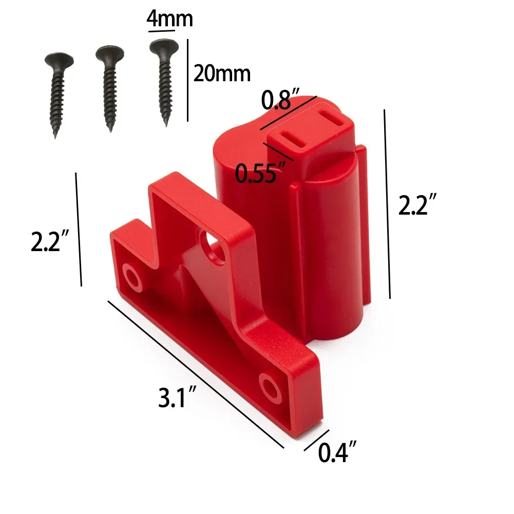 Suporte para Ferramenta Fixo na Parede, Bancada para Cabide de Ferramentas 12V, Novo com Parafusos, Suporte ABS Vermelho