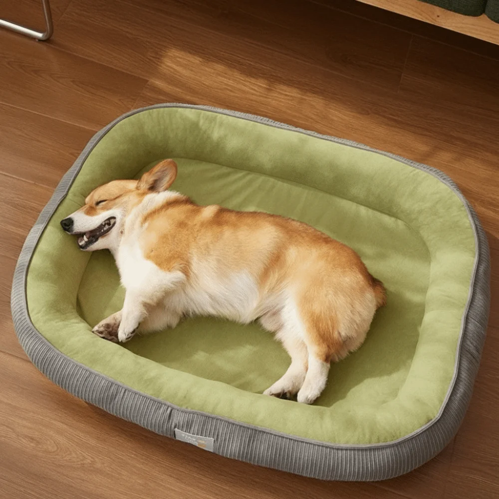 

Мягкая утолщенная кровать для домашних животных, теплый съемный спальный коврик для собак, удобный износостойкий диван-кровать для домашних животных, четыре сезона