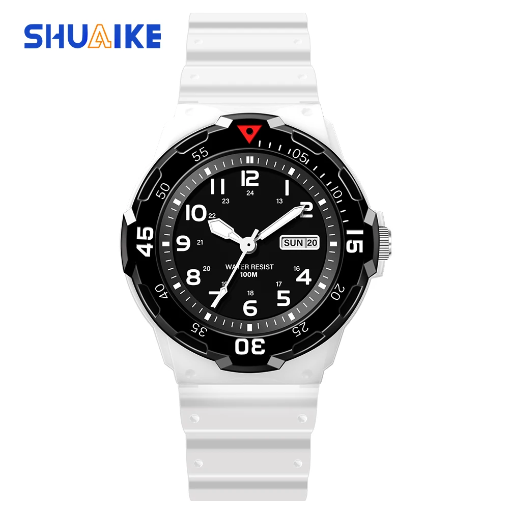 SHUAIKE 957 Fashion sports student watch calendar display 50m waterproof clock night light clock male and female quartz watch