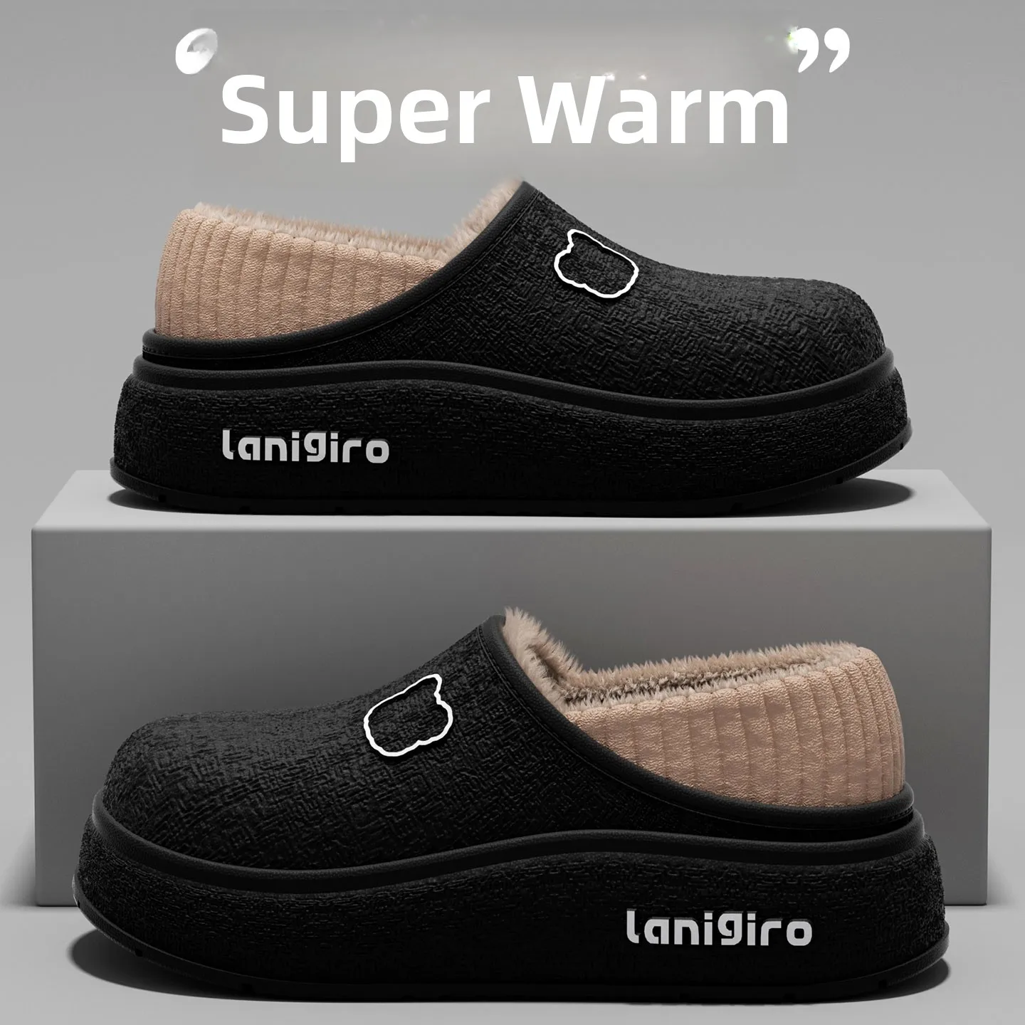 

Водонепроницаемые нескользящие хлопковые тапочки для мужчин, осенне-зимние, для улицы и дома, теплые, с утолщенной подошвой, новинка 2025 года