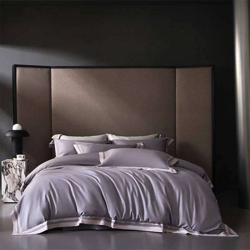 Svetanya Egyptian Cotton Bedding Set Solid Color Bed Linens Sheet Pillowcase Duvet Cover Set Underwear