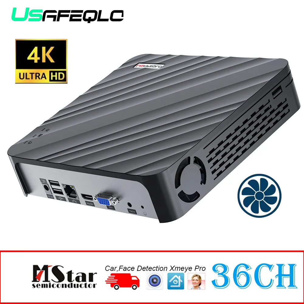 36-Channel 4K NVR Work 8MP ONVIF Compatible IP Cameras Ultra HD Network CCTV Video Recorder Cloud P2P Remote Access Xmeye Pro