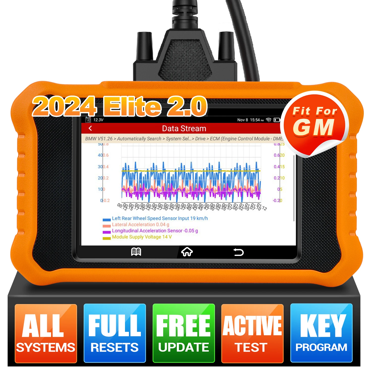 LAUNCH X-431 Creader Elite V2.0 For GM for Chevrolet for Buick for Cadillac All System Car Diagnostic Tool Active Test OBD Scan