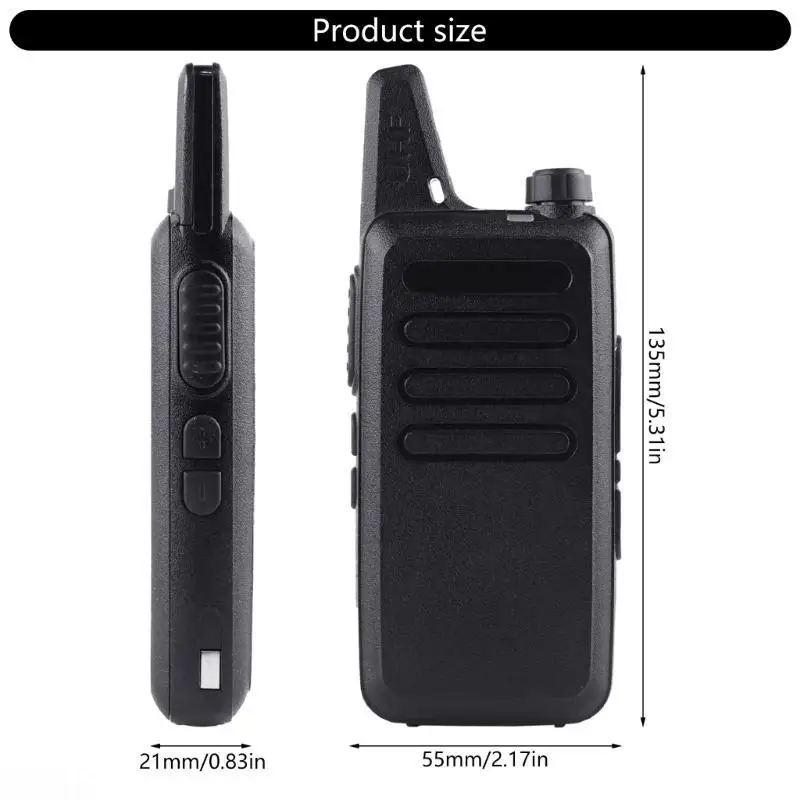D08B Water Resistant Two Way Radio Headsets Set Extended Runtime Handheld Radio