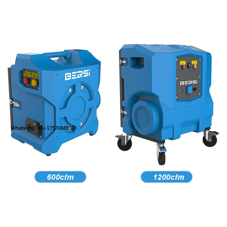 Commercial 500 600 800 Cfm Hepa 13 Filter Industrial Negative Air Machine Air Scrubber Portable Dust Air Cleaner Purifier Vacuum view 2