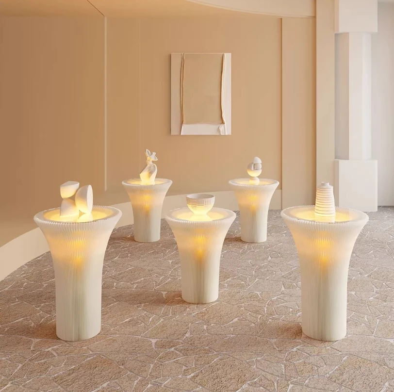 * Beauty New Exhibition Product Display Stand Mirrored Display Table Paper Beauty Salon Sample Display Cabinet