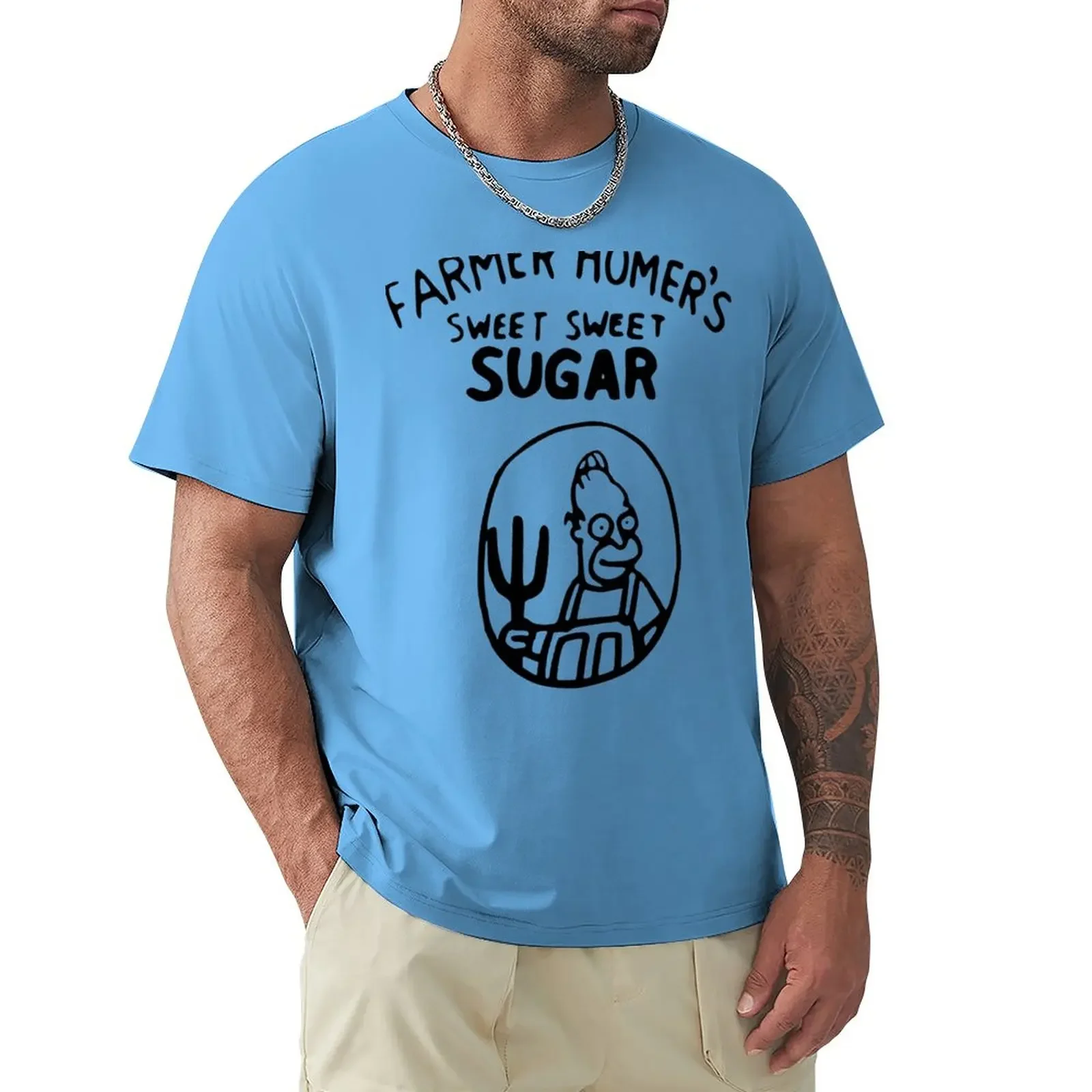 Farmer Homer&x27;s Sweet Sweet Sugar T-Shirt aesthetic clothes summer tops anime plain white t shirts men