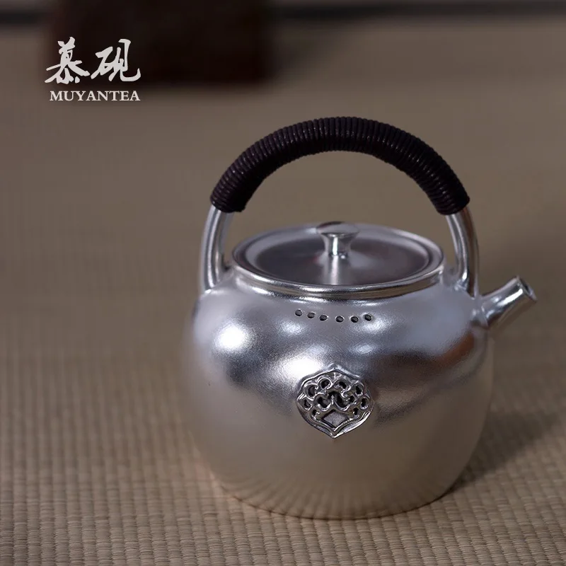 Mu Yan Japanese-Style Silver-Plated Household Teapot With Handle, Health-Preserving Kettle, Sanjie Electric Ceramic Stove Tea