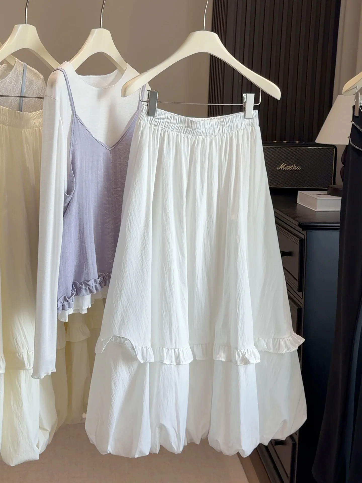 

Новинка 2026: Элегантные женские летние длинные юбки А-силуэта белого цвета с завышенной талией для вечеринок и танцев, макси-юбки Faldas Femme Streetwear