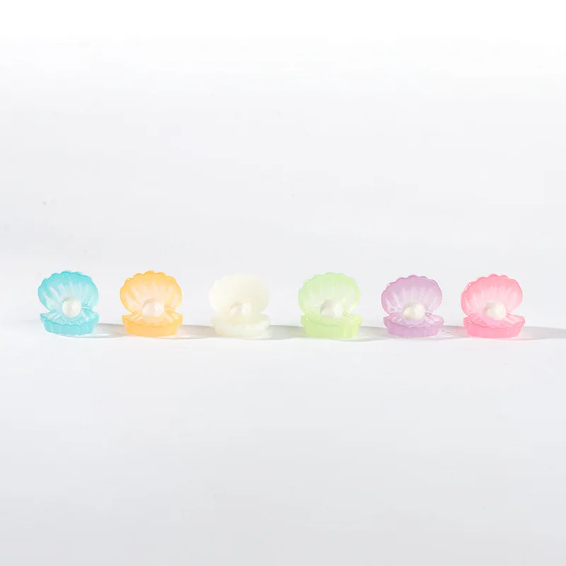 Colorful luminous seashell pearl ornaments fish tank aquarium resin ornaments fish tank decoration for fish tank