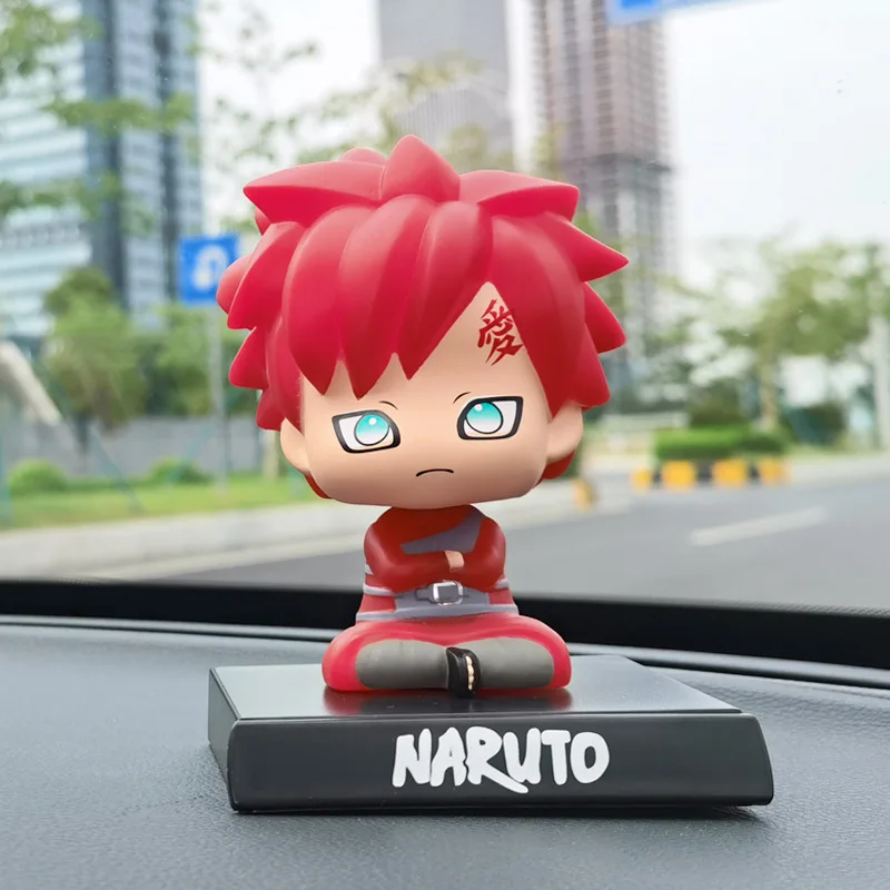 

11cm Anime Naruto Figures Gaara Car Doll Shaking Head Auto Interior Kawaii Tabletop Ornament Bobble Head Kids Toys Child Gift