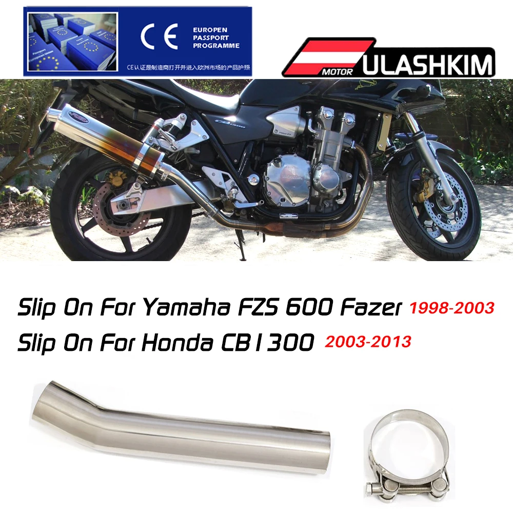 Motorfiets Uitlaat Demper Escape Slip-On Voor Honda Cb1300 Cb 1300 2003 Naar 2013 Voor Yamaha Fzs 600 Fazer 1998-2003 Uitlaat