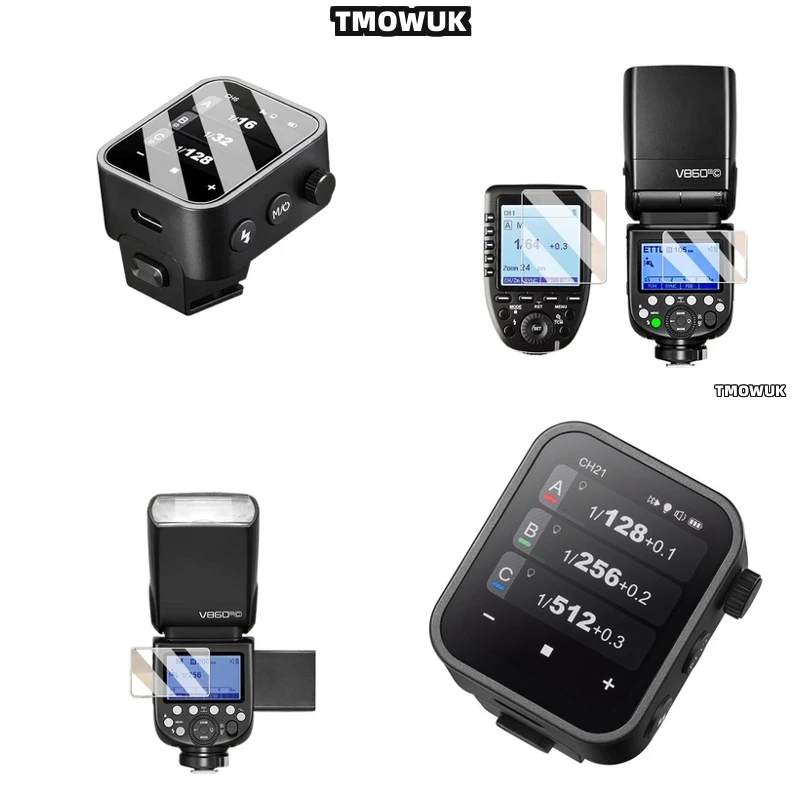 

For Godox X3 V100 V1 Pro AD600BM V860 III V850 III TT685 II V480 - Anti - Fingerprint Tempered Glass Film For Flash Light