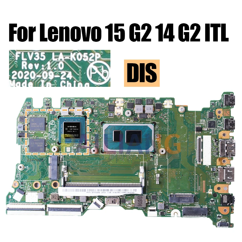 Imagem -04 - Placa-mãe para Laptop para Lenovo 15 g2 14 g2 Itl Testado Completo La-k052p 5b21a24598 5b21b6922311 33 i5 i7 11th Gen