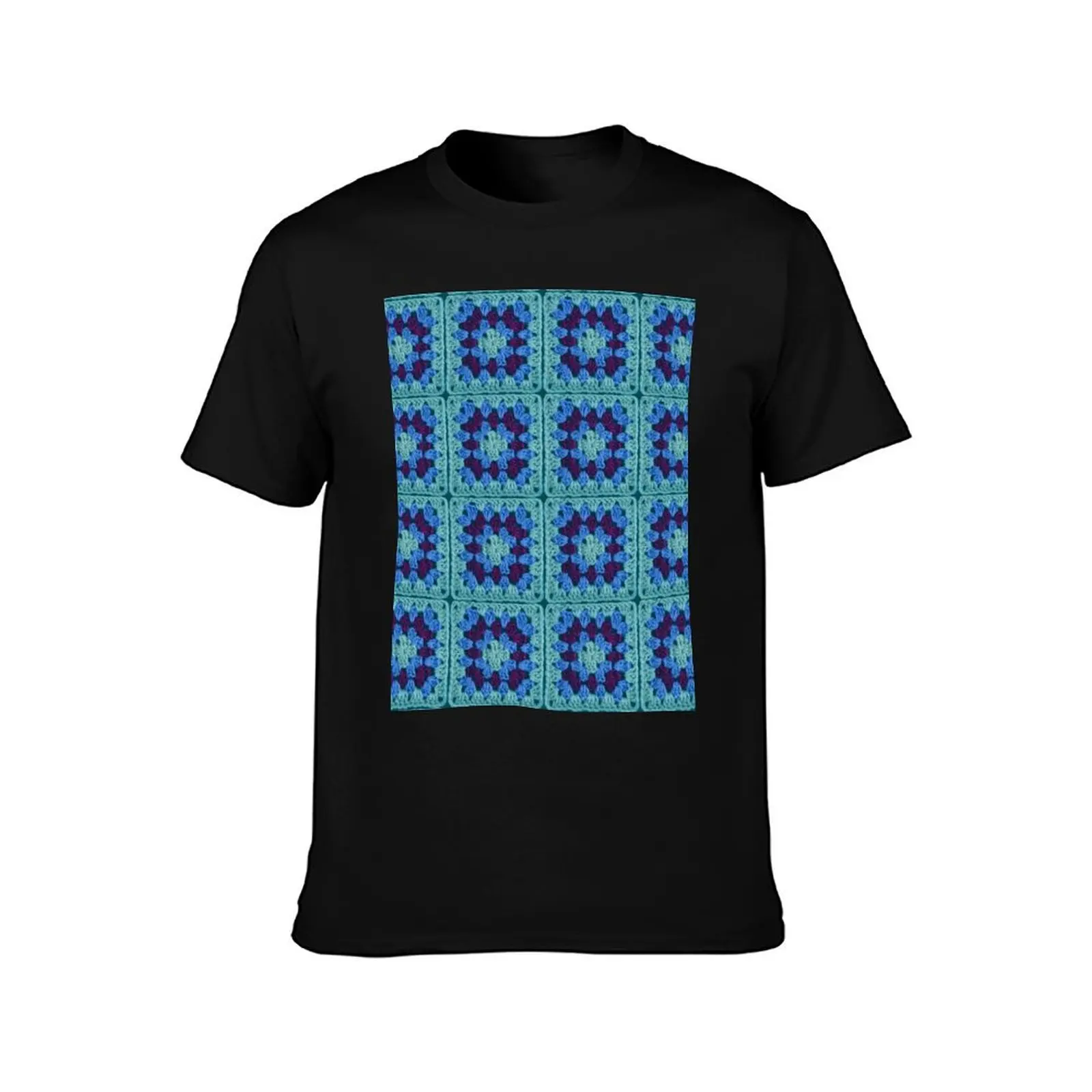 Granny Squares Galore 3 T-Shirt oversized t shirt vintage anime shirt boys animal print mens t shirts casual stylish