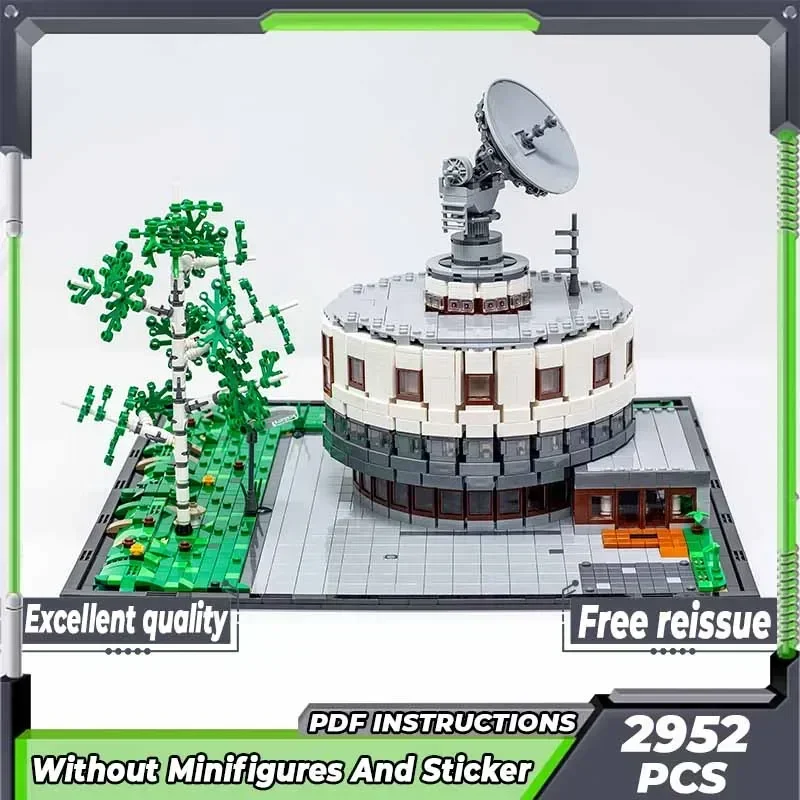 Espaço base modelo moc tijolos de construção satélite estação terra tecnologia blocos modulares presentes brinquedos natal diy conjuntos montagem