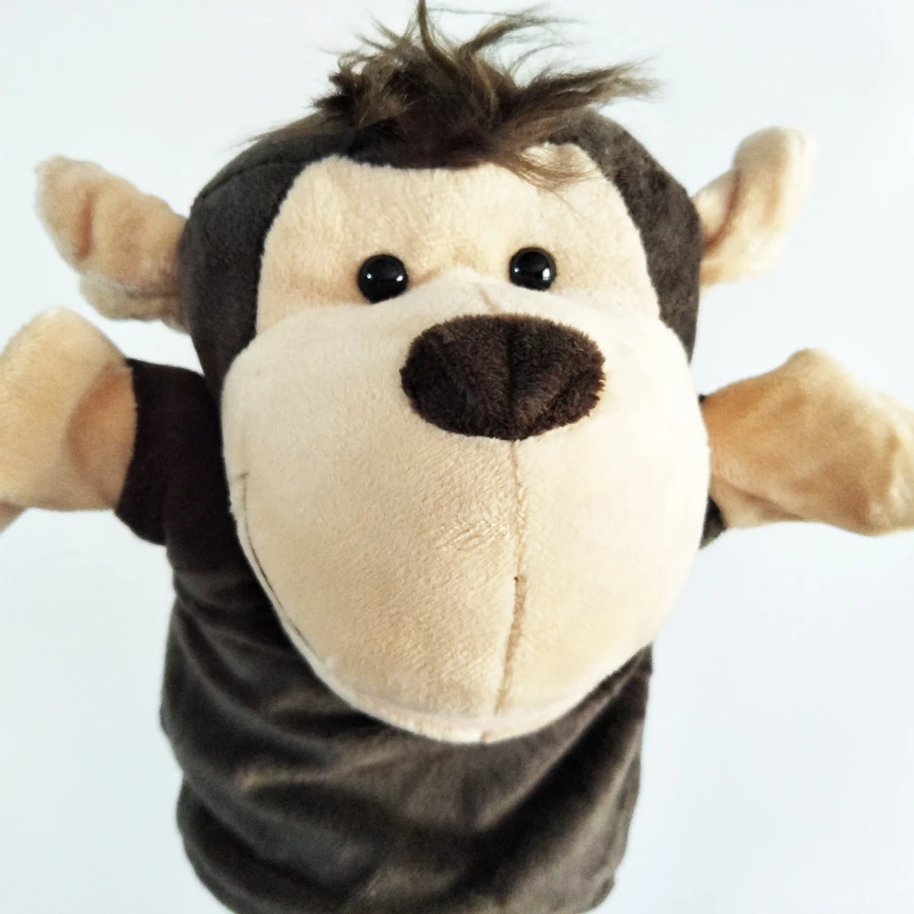 Brinquedo de pelúcia infantil de fantoche de mão de macaco de presente de pelúcia macio