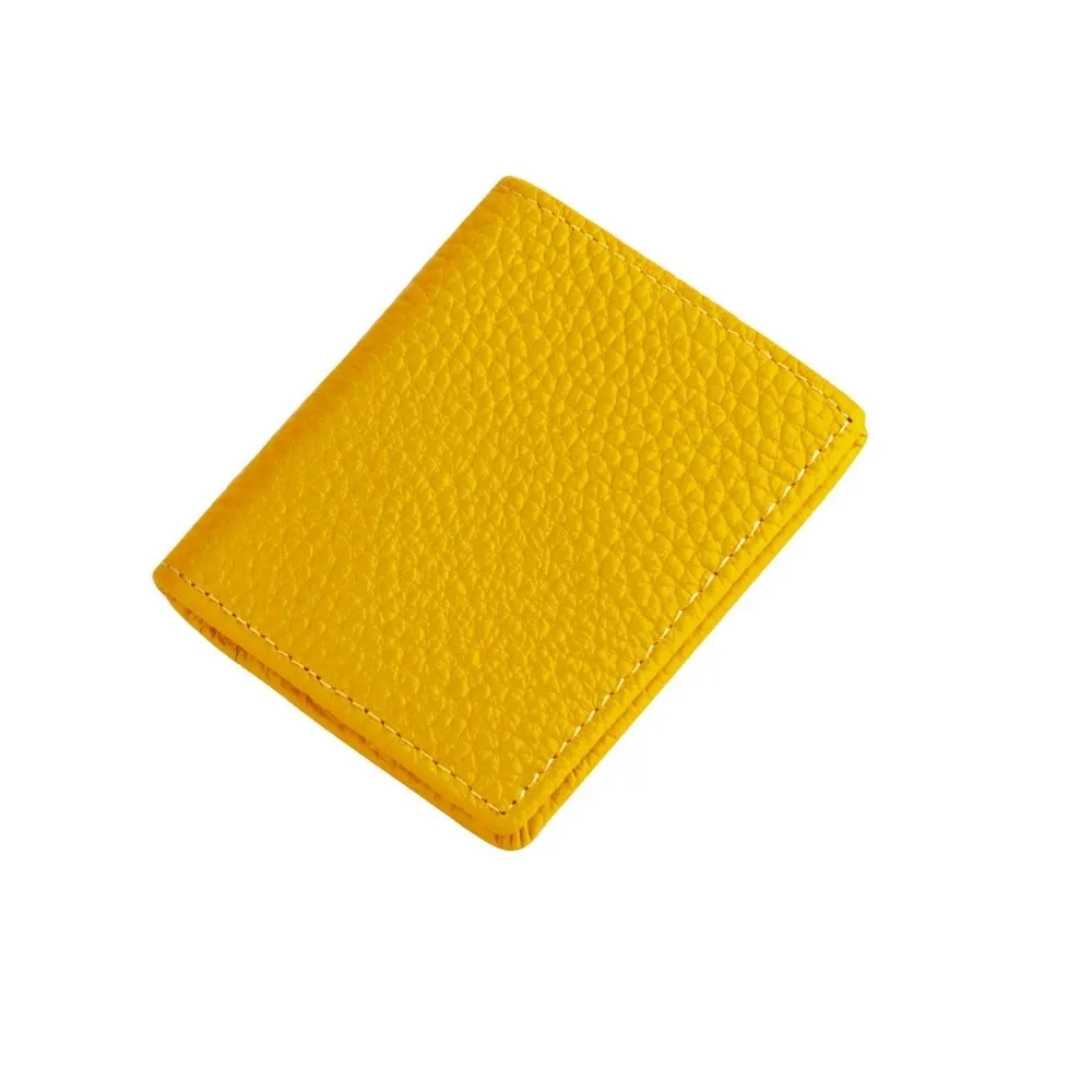 Shopping Portable Leather Coin Purse Pouch Anti-lost Short Portable Wallet Japanese Style Fashion Mini Money Bag Work