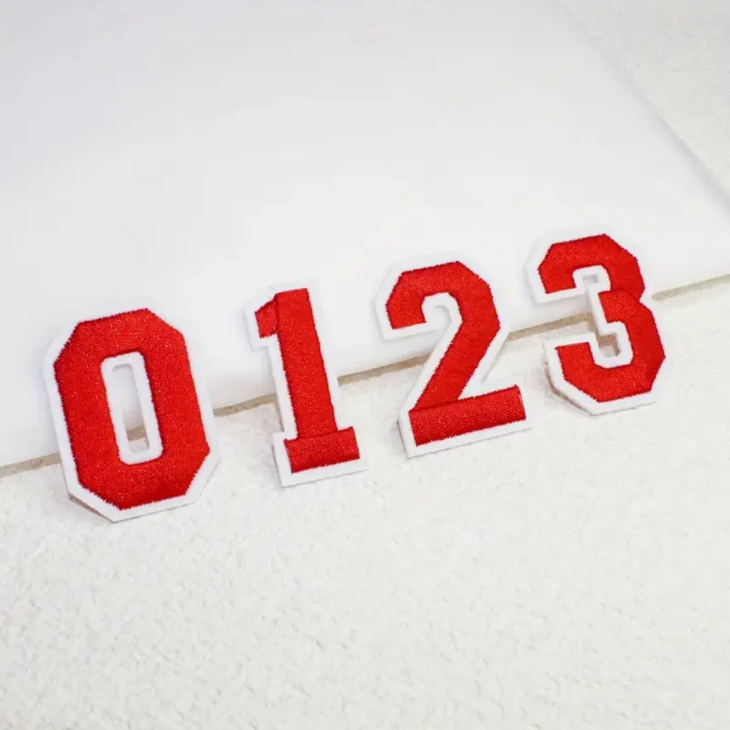 10 Stück/Set 5cm Bunte Nummern 0-9 Gestickte Aufnäher Zum Aufbügeln auf Stoff für DIY-Bastelarbeiten Handgemachtes Abzeichen Kleidung Nähzubehör – Detail 5