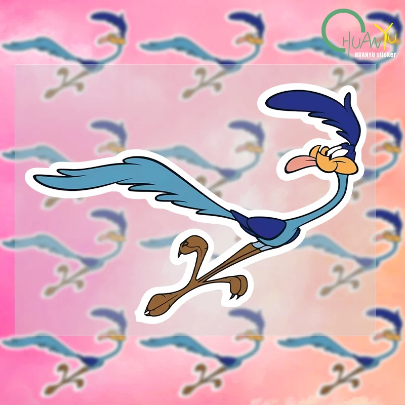 for RoadRunner Naughty Bird Camper Car StickersSunscreen Occlusion Scratch Bodvfor CarCreative Decal 15*10.5cm