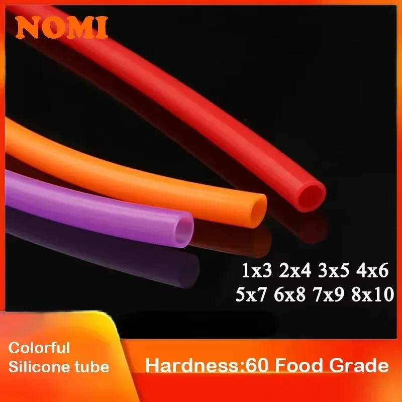 

Silicone Tube ID 1 2 3 4 5 6 7 8mm Flexible Rubber Hose Thickness 1mm Food Grade Soft Milk Beer Drink Pipe Water Connector 1/5M