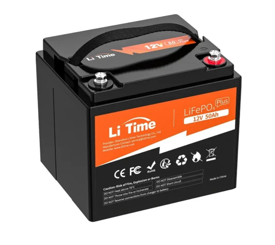 

LiFePO4 Lithium Battery, 12V 50Ah Rechargeable Deep Cycle Pack, with BMS, for Marine RV Fish Finder, Solar Energy Storage, 12.8V