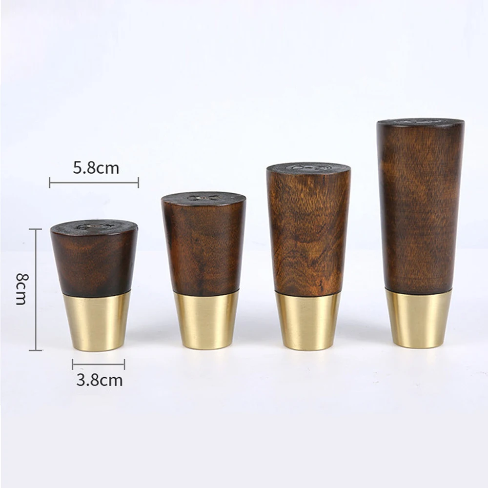 4pcs Solid Wood Table Legs for Furniture Wooden Sofa Chair Foot Bed Cabinet Support Hardware Replacement Dressers Desk Wood Legs