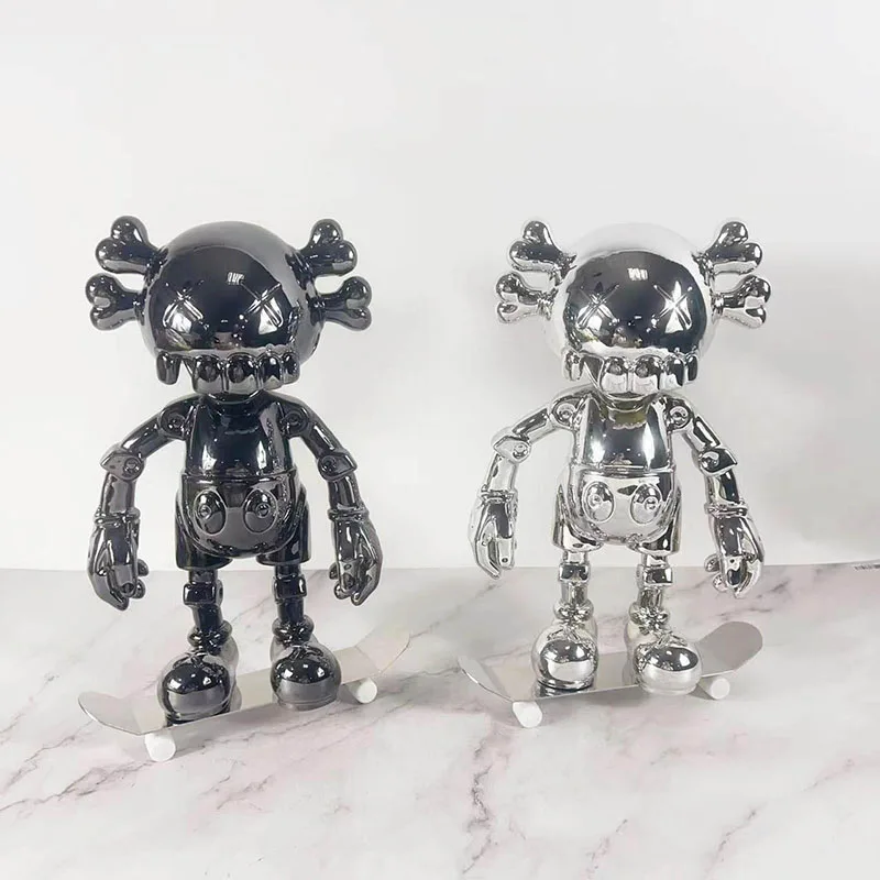 

Modern Home Decoration Electroplating Silver Ornaments Figurines Living Room Soft Decoration Office Luxury Decorations Sculpture