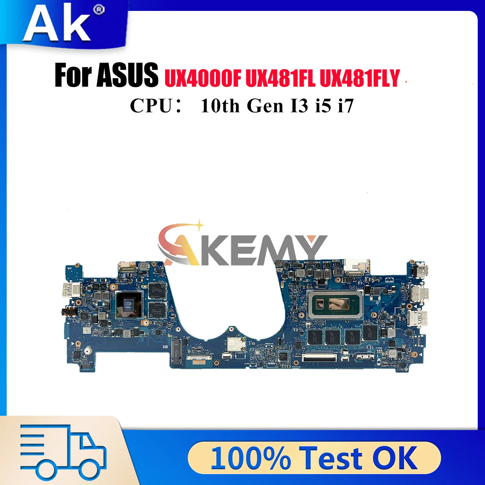 

UX481FLY Материнская плата для ноутбука ASUS ZenBook Duo UX4000F UX481FLY UX481FL UX481FAY UX481F Материнская плата с 10-го поколения I3 i5 i7 stk
