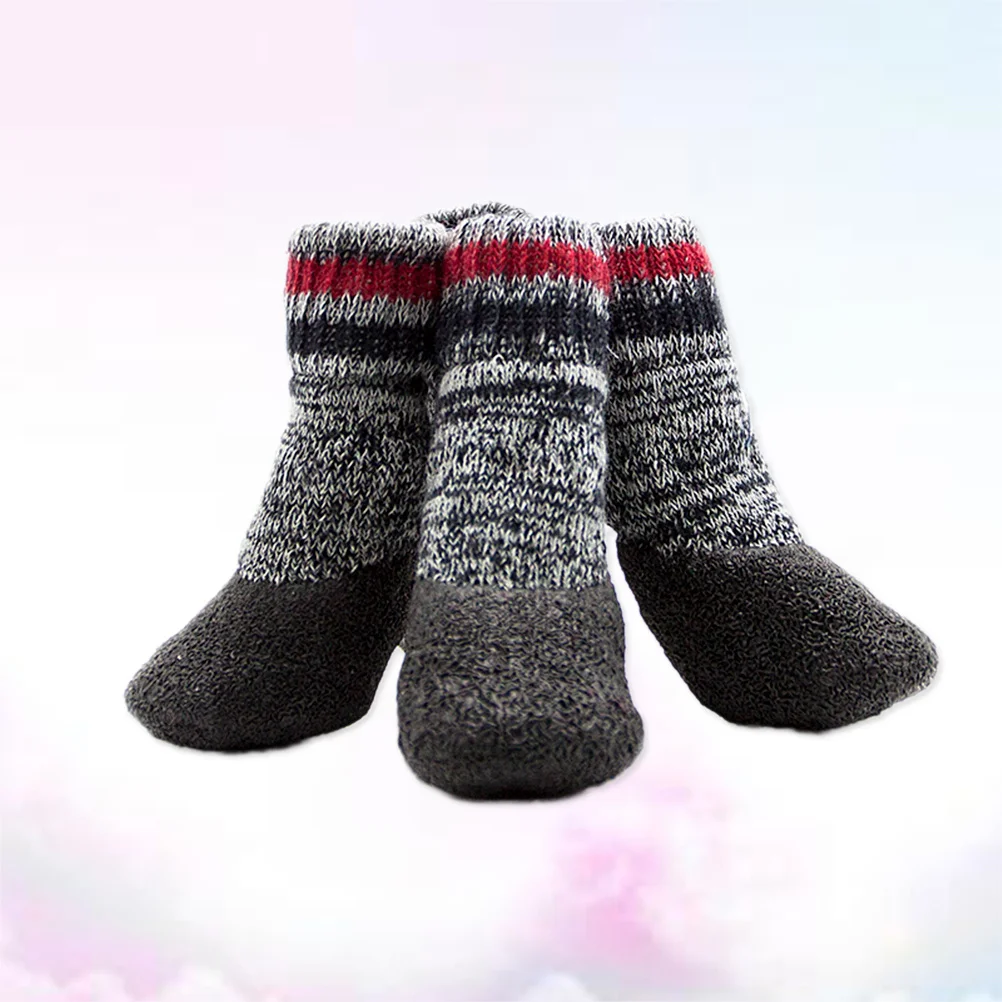 

2 Pair Dog Socks Pet Warm Socks for Cold Weather Non Slip Thermal Paw Protector Waterproof Traction Nonslip Indoor Outdoor Use