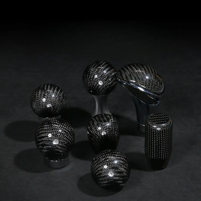 

Gear head Carbon fiber pattern Automatic manual transmission Universal gear head Transmission lever modified car accessories