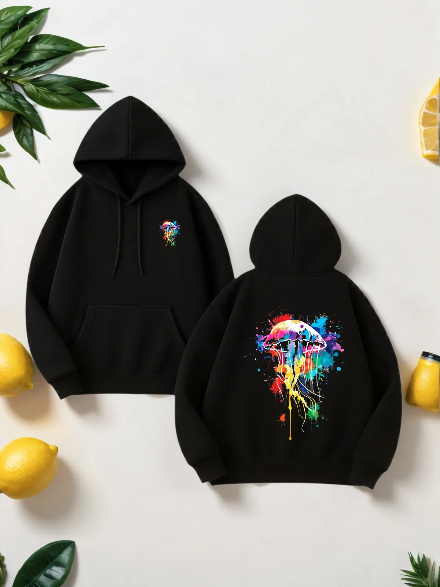 

Мужская толстовка с рисунком «Медуза» с принтом, повседневный стиль, мягкая ткань, для повседневной носки