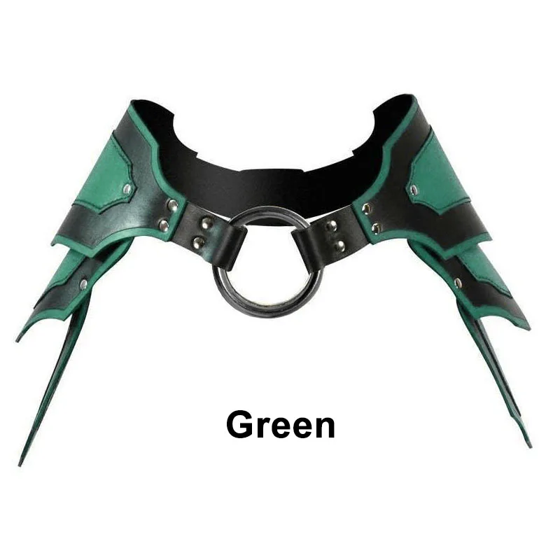 Średniowieczny renesansowy skórzany pierścień PU Faulds Viking Knight Ranger Witch Cosplay Costume Tasset Armor LARP Halloween Props